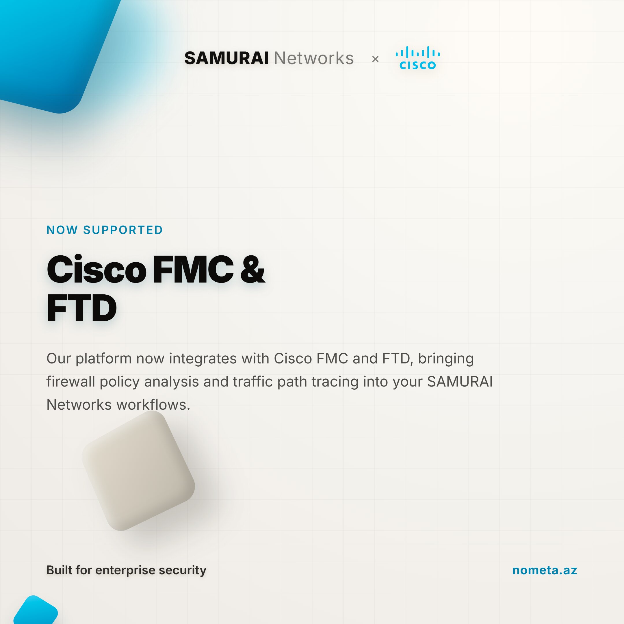 SAMURAI Networks now supports Cisco FMC & FTD