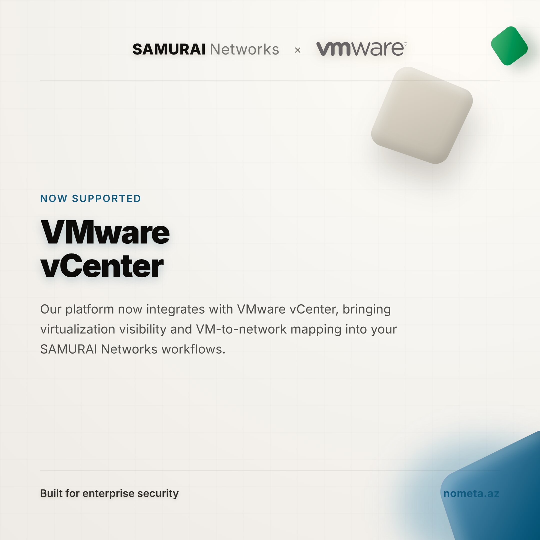 SAMURAI Networks now supports VMware vCenter