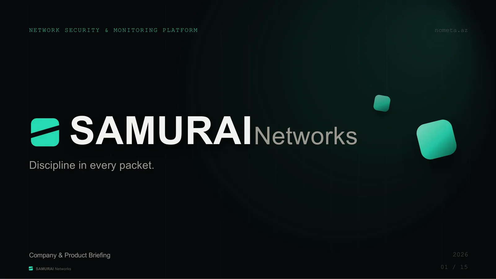 SAMURAI Networks pitch deck cover